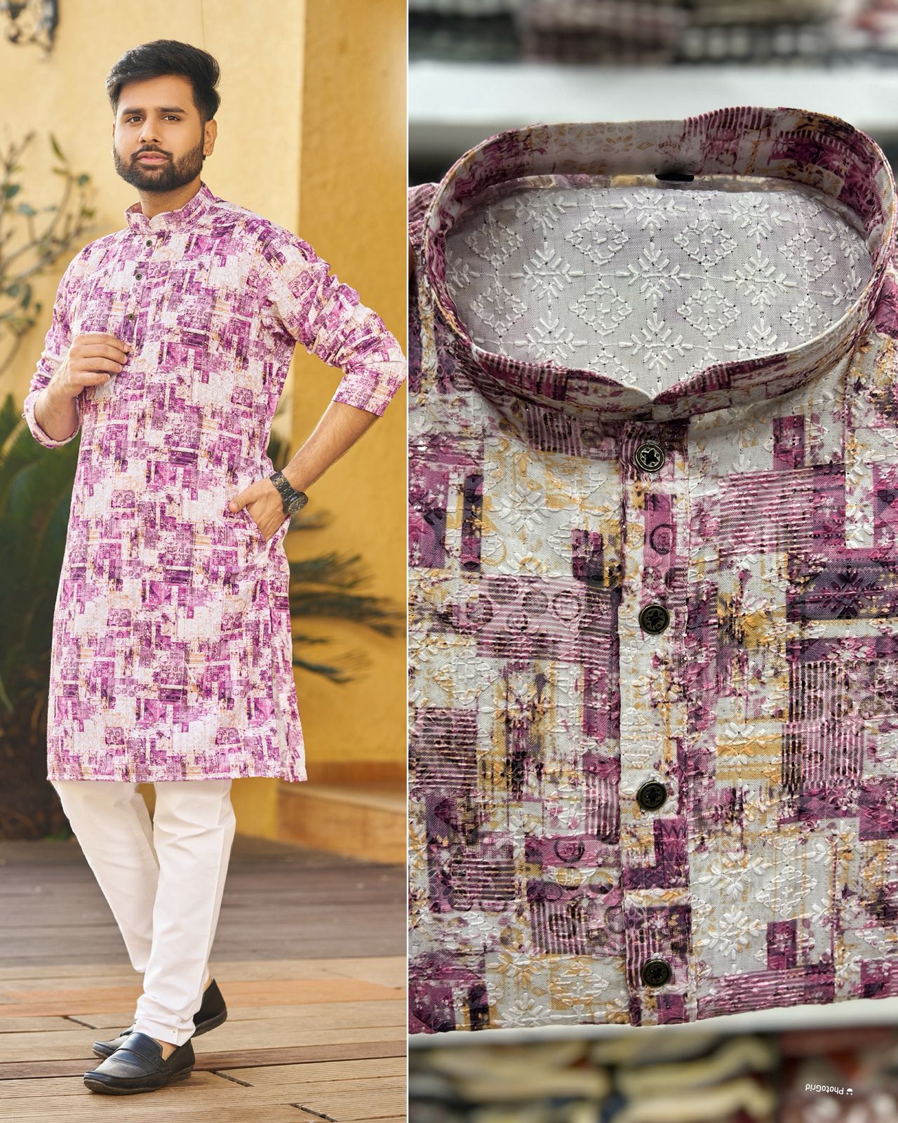 Lekha LI Schiffli 5.0 Rayon Schiffli Chikan Work Kurta Collection