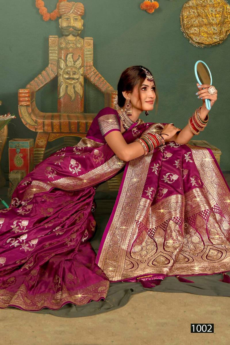 Saroj Shubh Mangalam Satin Saroski Vol 4 Satin Silk Saree