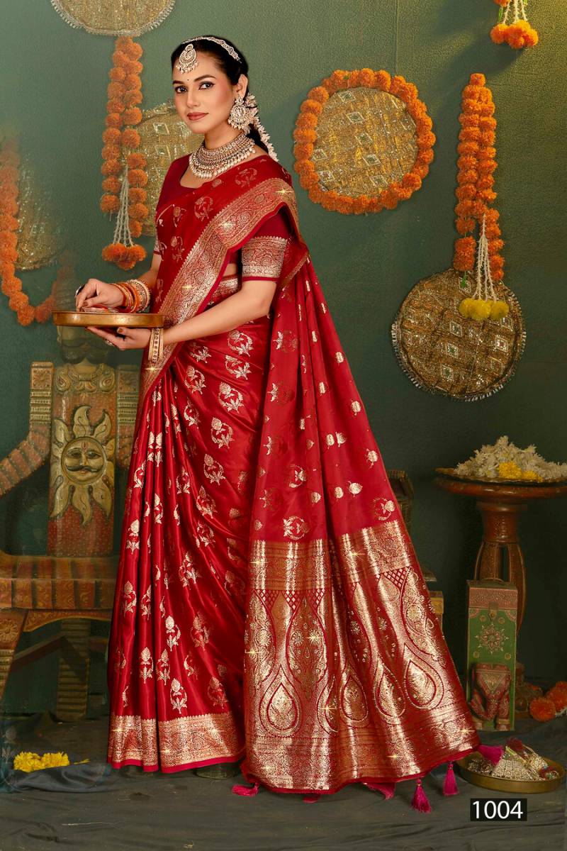 Saroj Shubh Mangalam Satin Saroski Vol 4 Satin Silk Saree