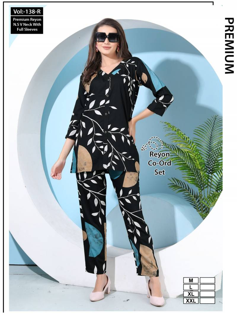 Summer Special Cord Set Vol Jc 138 R Rayon Printed Night Suits Collection