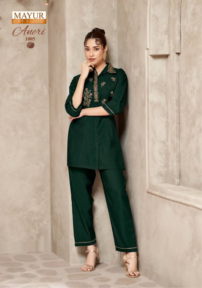 Mayur Aneri Vol 1 Silk Embroidered Stylish Co Ord Sets Collection