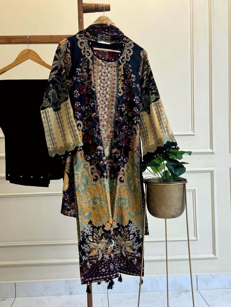 Jihan 3756 Cotton Dupatta Pakistani Salwar Kameez