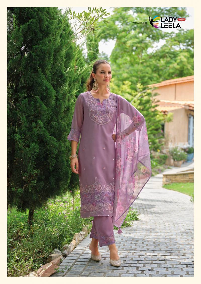 Lady Leela Inaya Vol 3 Organza Kurti Pant With Dupatta