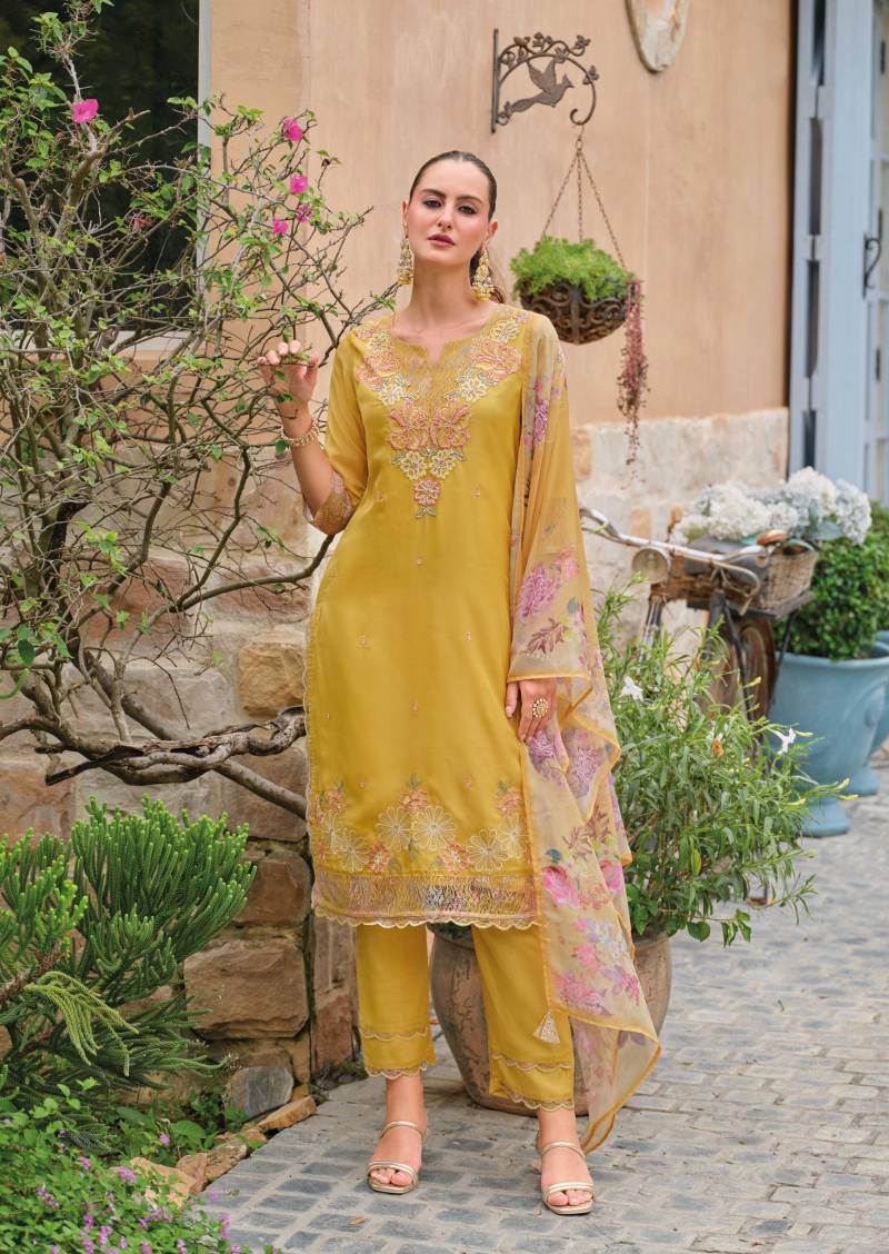 Lady Leela Inaya Vol 3 Organza Kurti Pant With Dupatta
