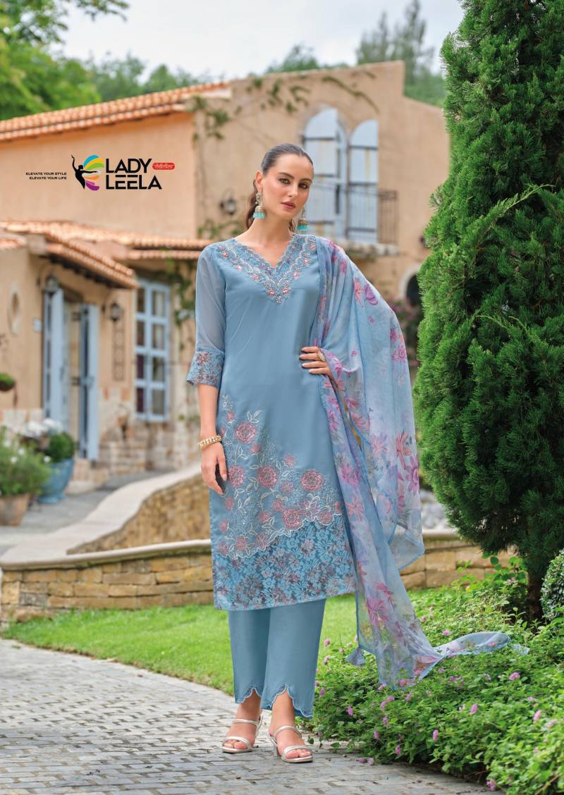Lady Leela Inaya Vol 3 Organza Kurti Pant With Dupatta