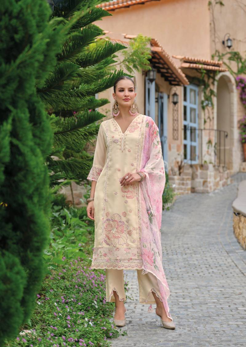 Lady Leela Inaya Vol 3 Organza Kurti Pant With Dupatta