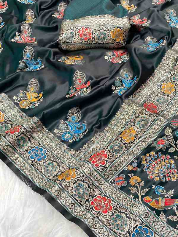 Kc 4025 Traditional Wear Satin Silk Sarees Collection