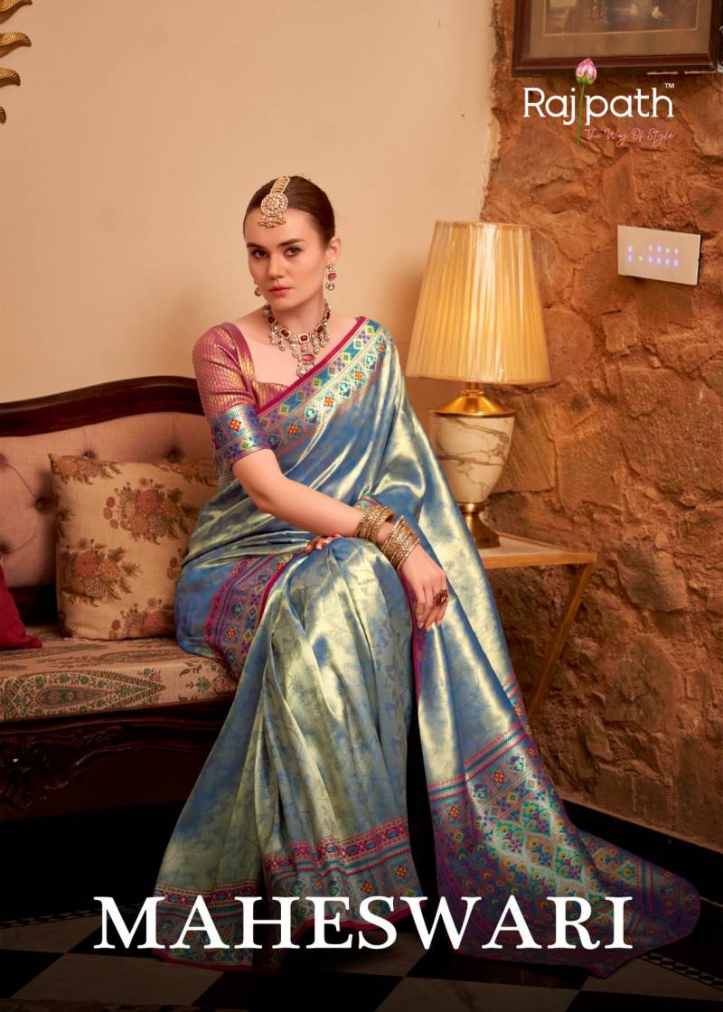 Rajpath Maheswari Tissue Silk Fancy Saree
