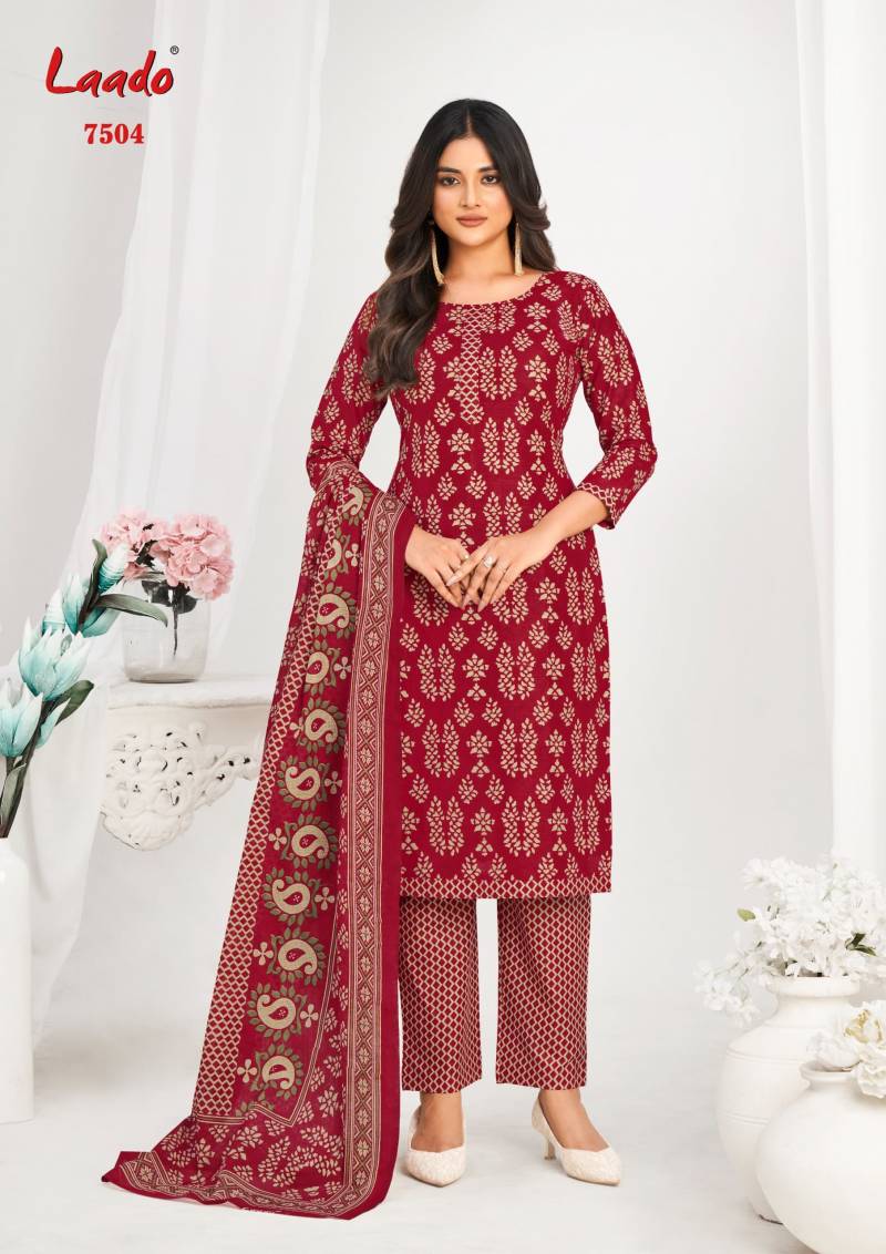 Laado Print Vol 75 Cotton Printed Fancy Dress Material Collection