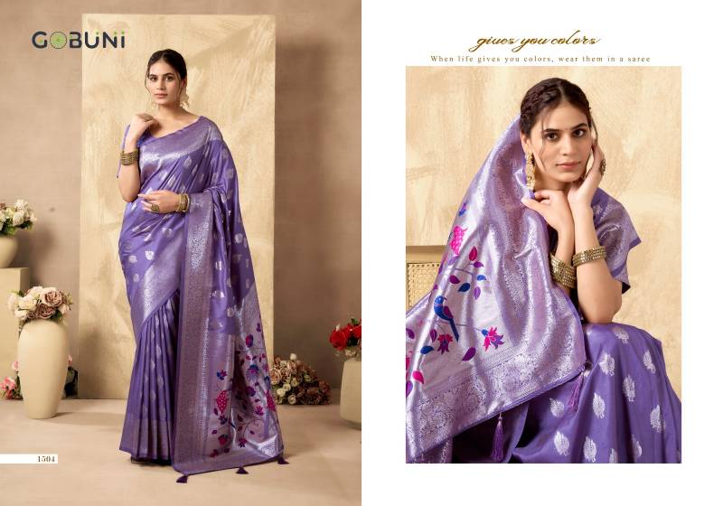 Gobuni Shagun Silk Rich Peacock Pallu Silk Saree