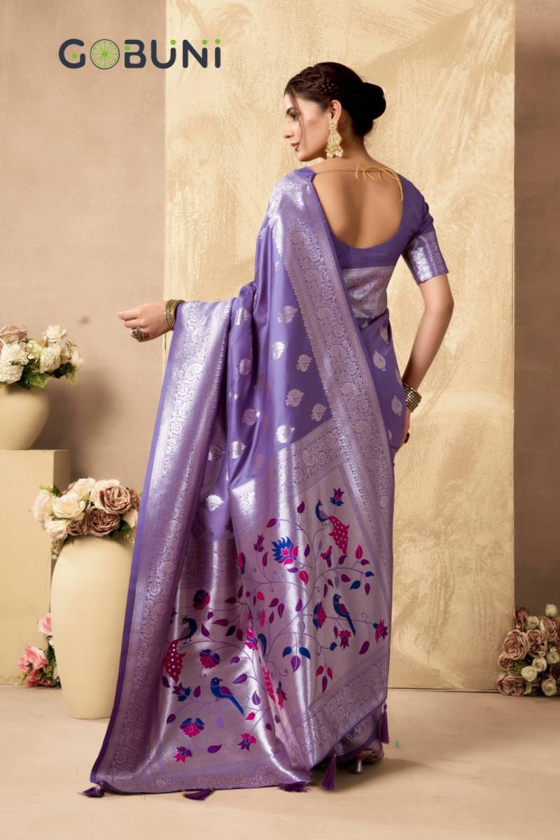Gobuni Shagun Silk Rich Peacock Pallu Silk Saree