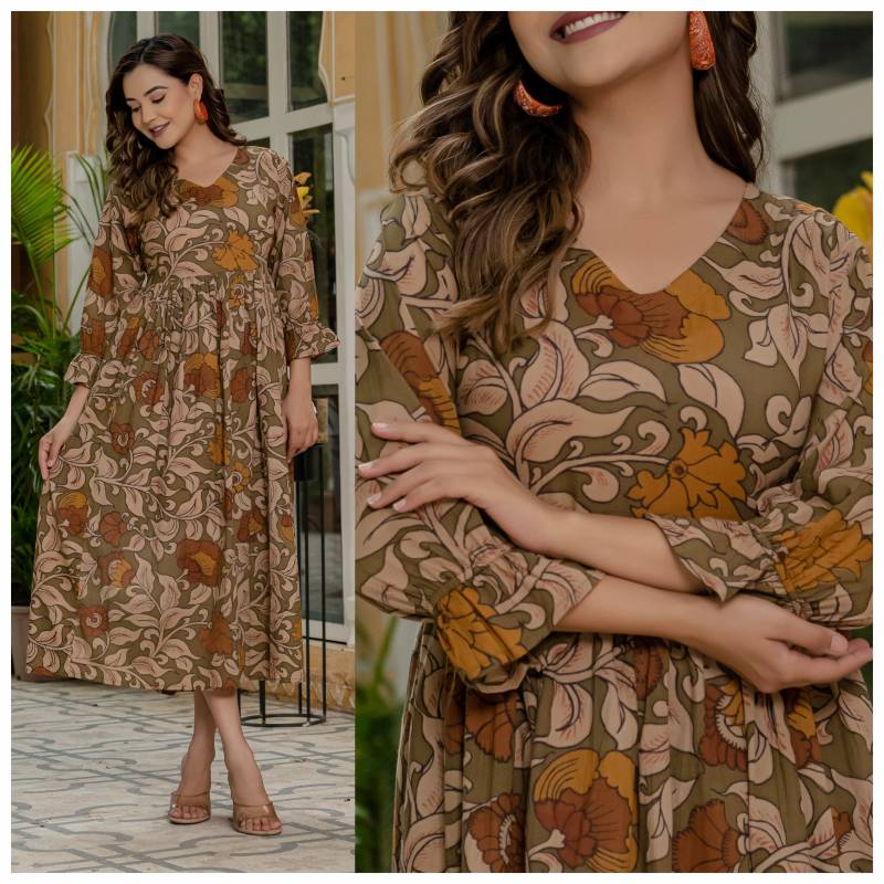 Naisha K 149 Printed Casual Wear Long Kurti Collection