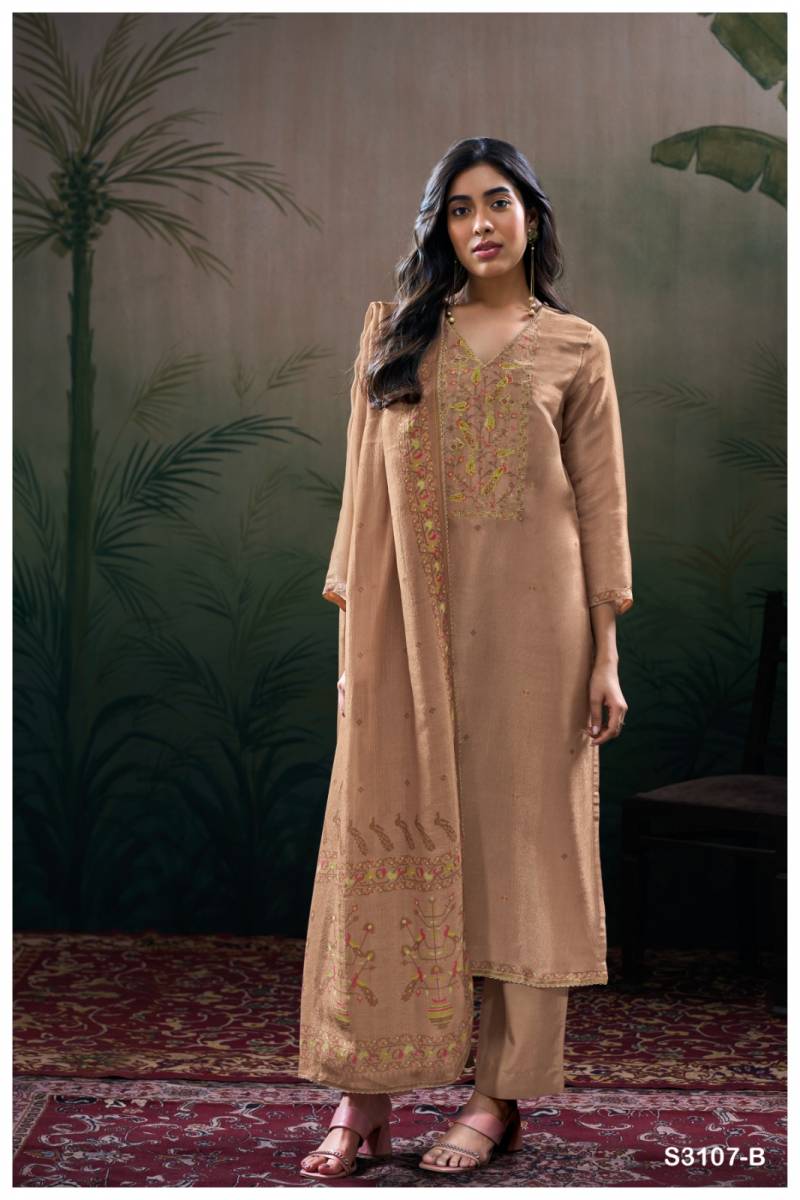 Ganga Dhanvika Bemberg Silk Jacquard Printed Salwar Kameez