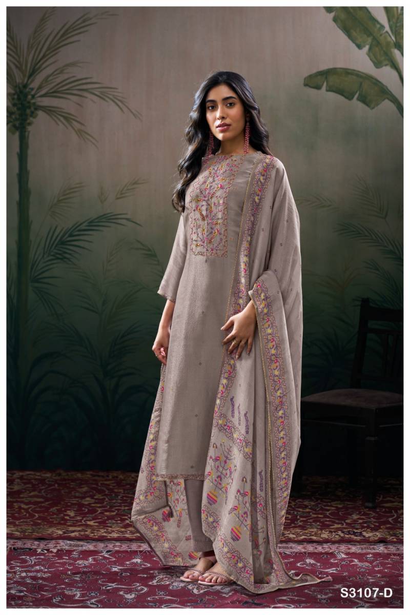 Ganga Dhanvika Bemberg Silk Jacquard Printed Salwar Kameez