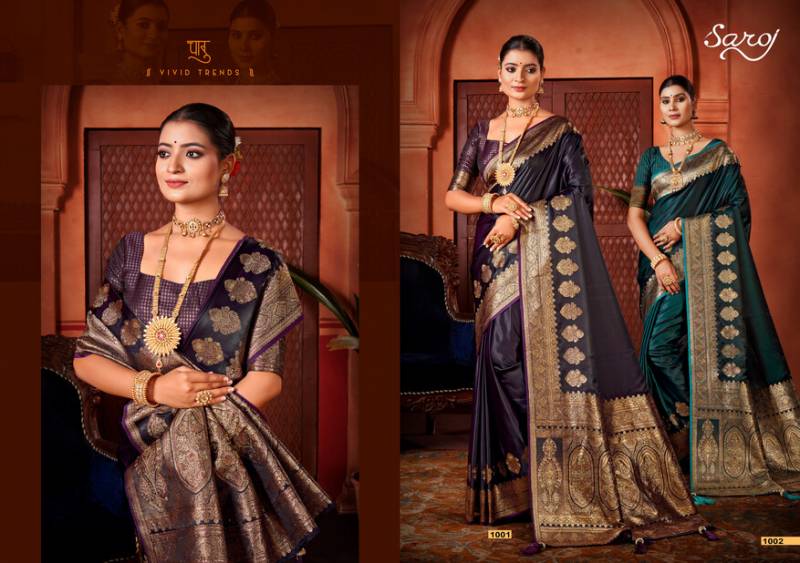 Saroj Sophia satin Saroski Vol 3 Satin Silk Festive Wear Stylish Sarees Collection