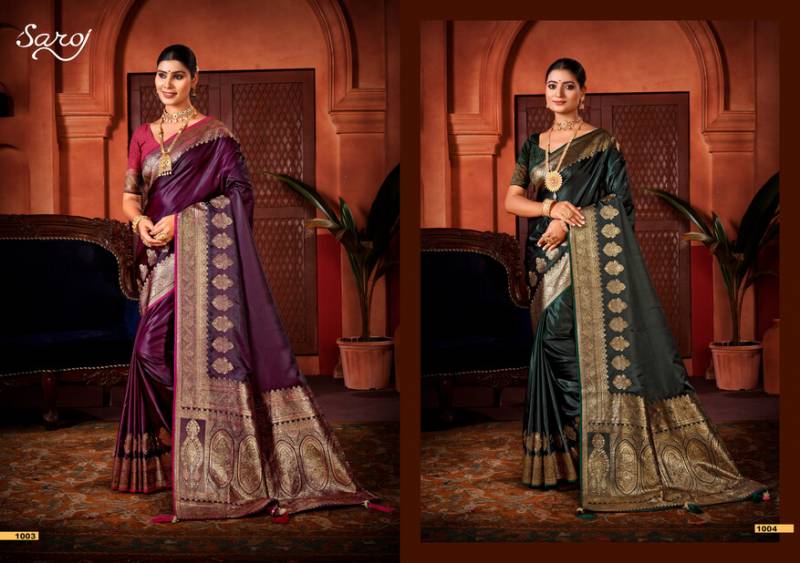 Saroj Sophia satin Saroski Vol 3 Satin Silk Festive Wear Stylish Sarees Collection