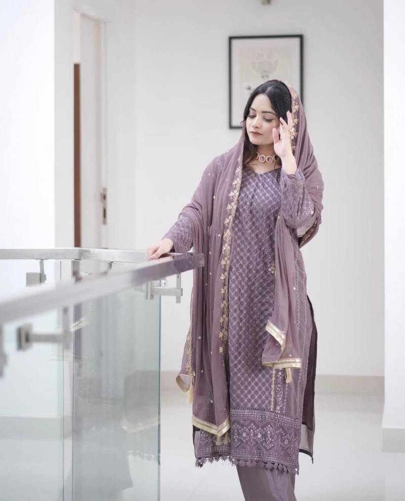 Ravina 01 Georgette Kurti Bottom With Dupatta Collection