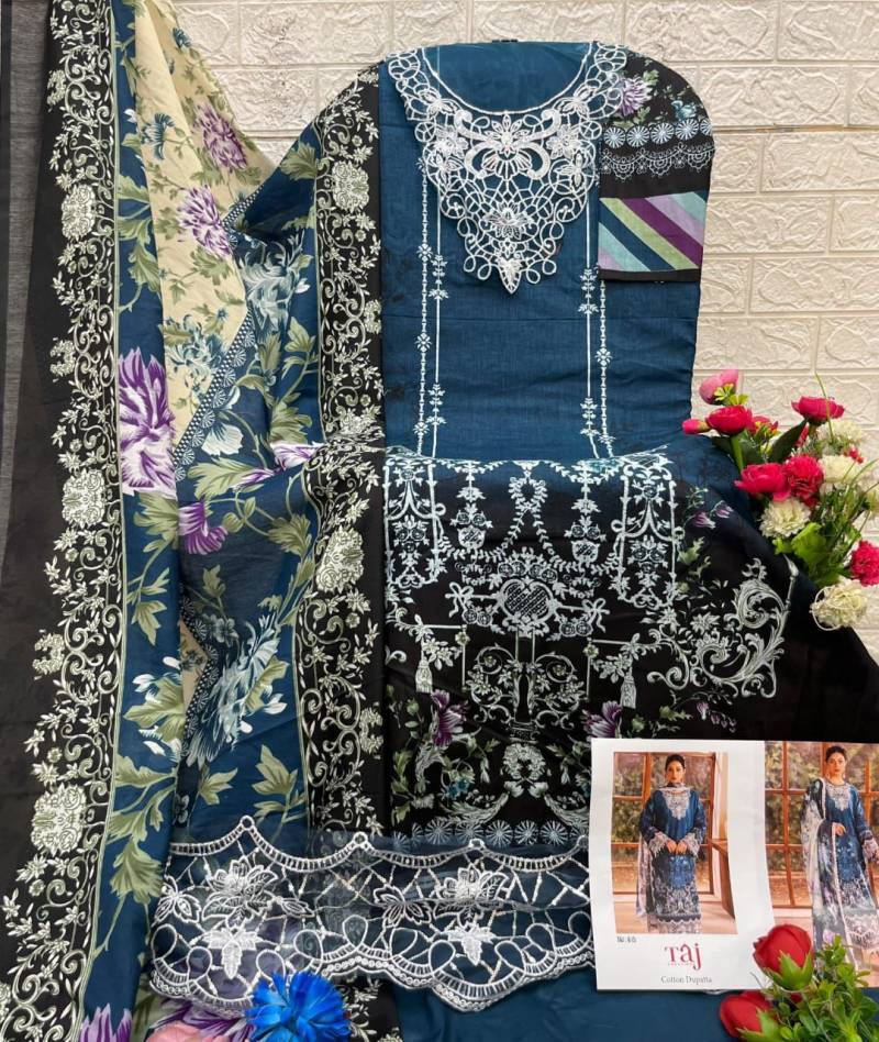 Taj 615 Cotton Dupatta Pakistani Salwar Suits