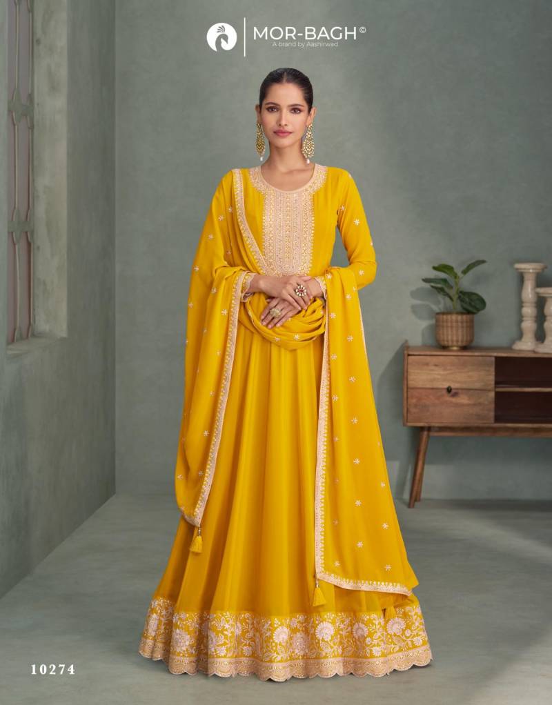 Aashirwad Mor Bagh Purva Designer Gown With Dupatta