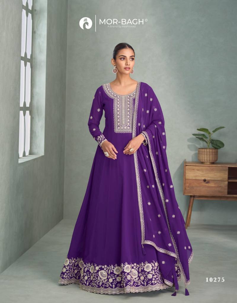 Aashirwad Mor Bagh Purva Designer Gown With Dupatta