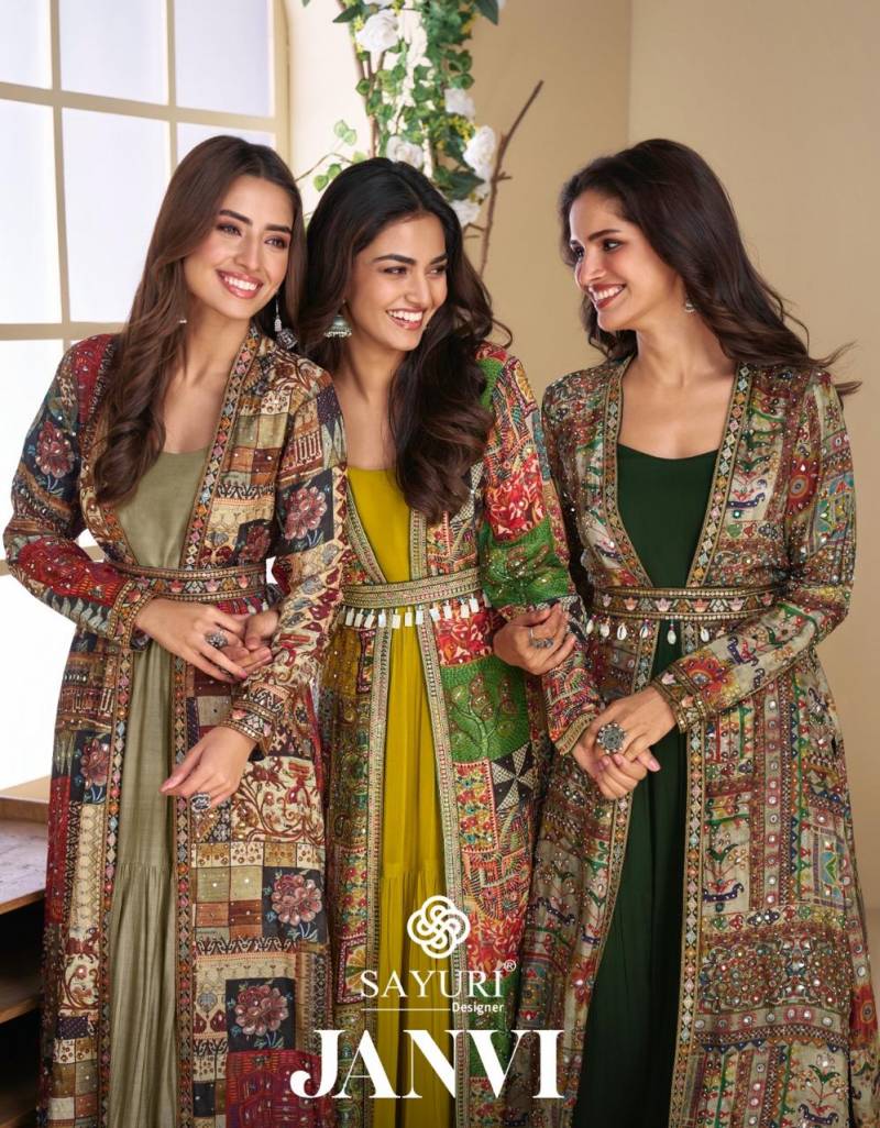 Sayuri Janvi Georgette Designer Indo Western Collection