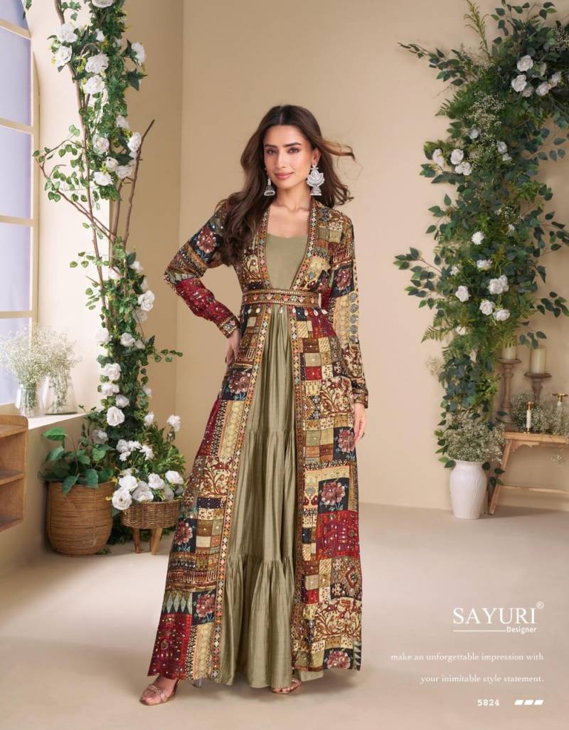 Sayuri Janvi Georgette Designer Indo Western Collection