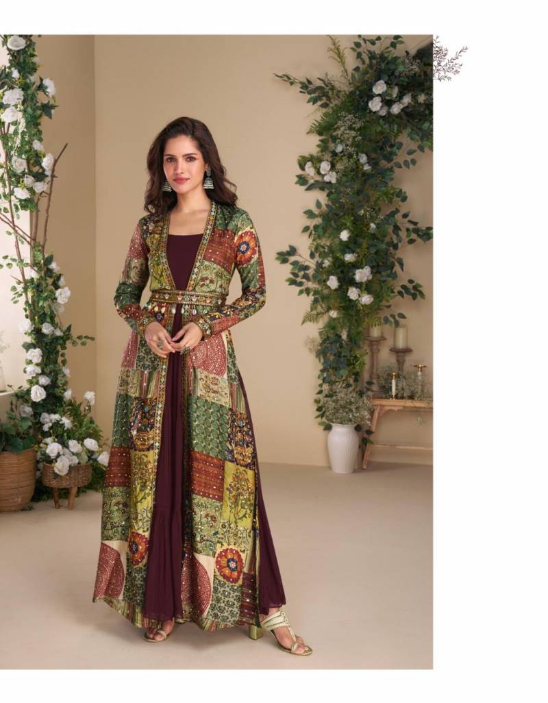 Sayuri Janvi Georgette Designer Indo Western Collection