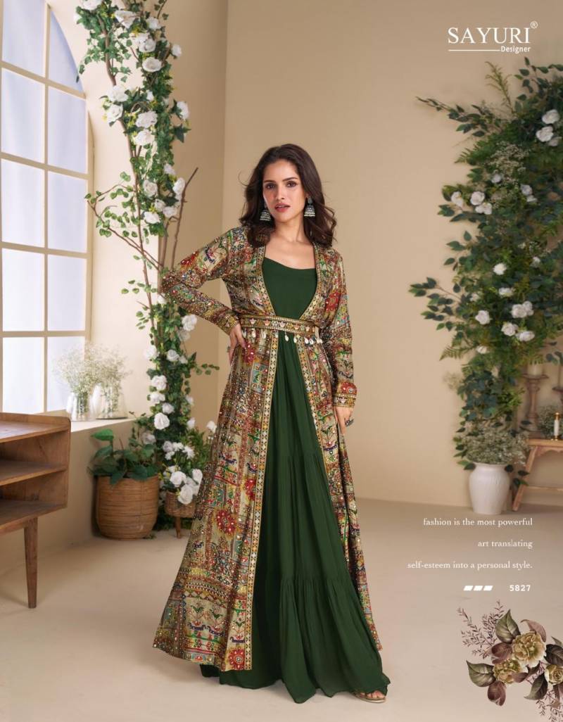 Sayuri Janvi Georgette Designer Indo Western Collection