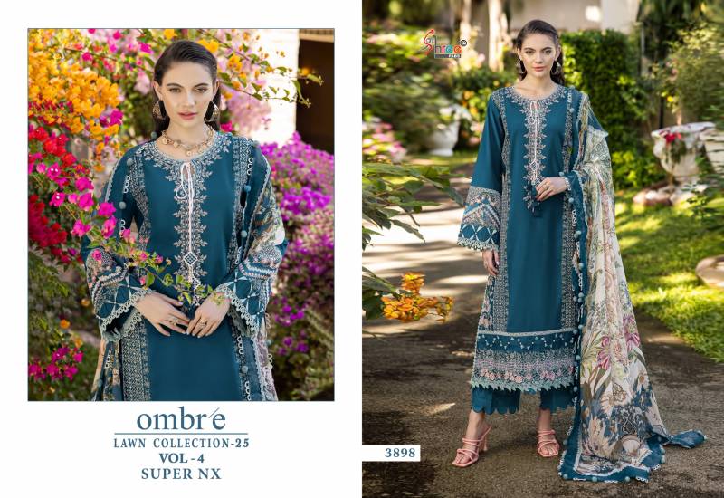 Shree Ombre Lawn Collection 25 Vol 4 Super Nx Chiffon Dupatta Suits