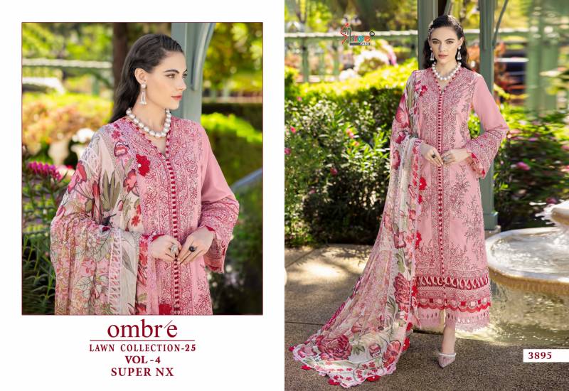 Shree Ombre Lawn Collection 25 Vol 4 Super Nx Chiffon Dupatta Suits