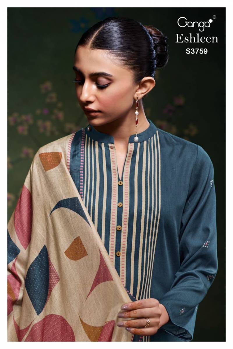 Ganga Eshleen Cotton Satin Printed Salwar Kameez