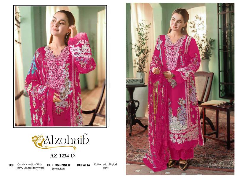Alzohaib Zahra Vol 1 Cotton Dupatta Pakistani Salwar Suits