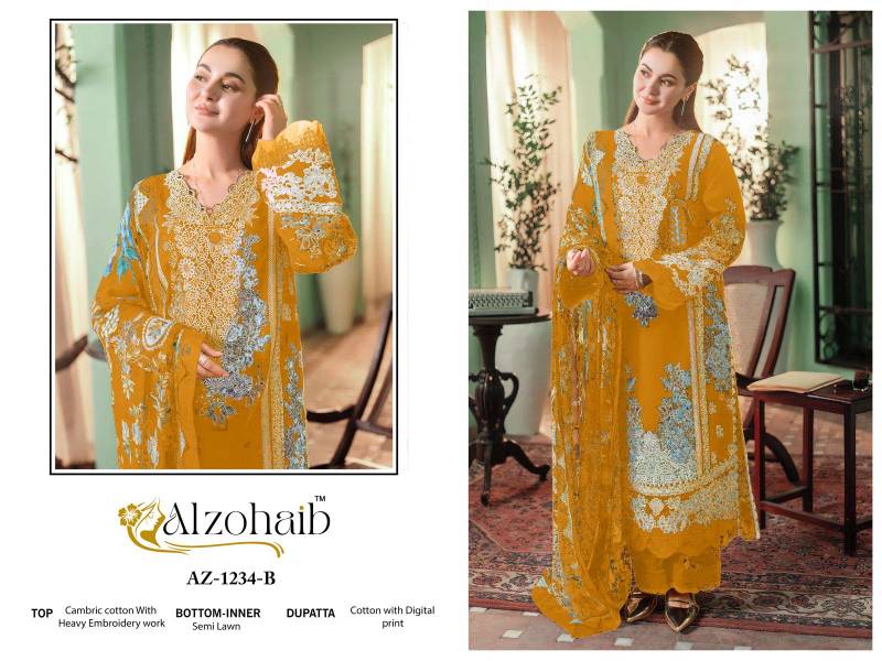 Alzohaib Zahra Vol 1 Cotton Dupatta Pakistani Salwar Suits