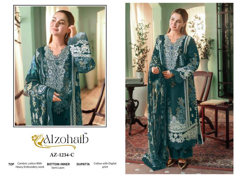 Alzohaib Zahra Vol 1 Cotton Dupatta Pakistani Salwar Suits