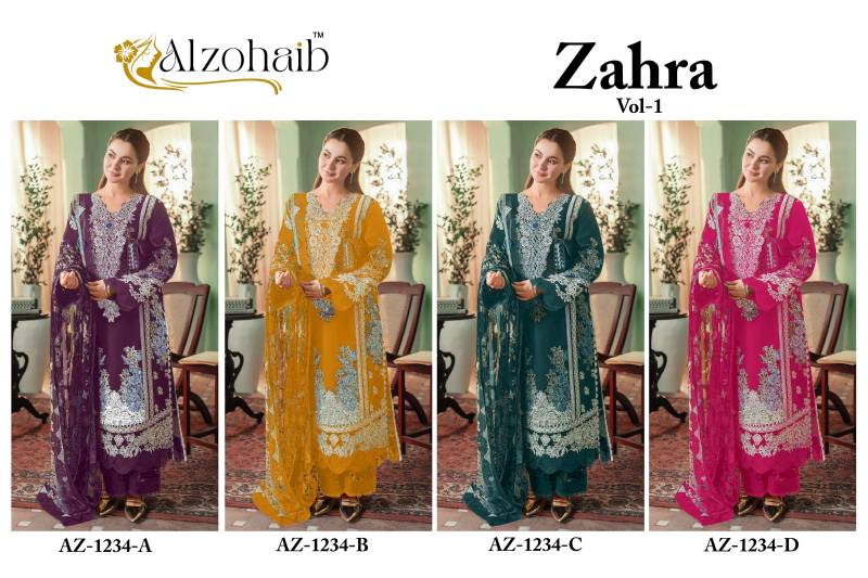Alzohaib Zahra Vol 1 Cotton Dupatta Pakistani Salwar Suits