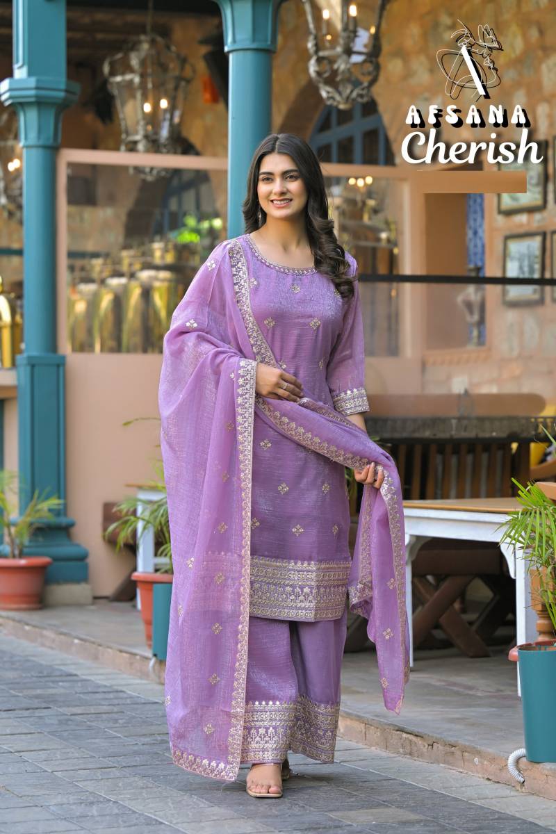Afsana Cherish Fandy Crush Embroidered Readymade Suit