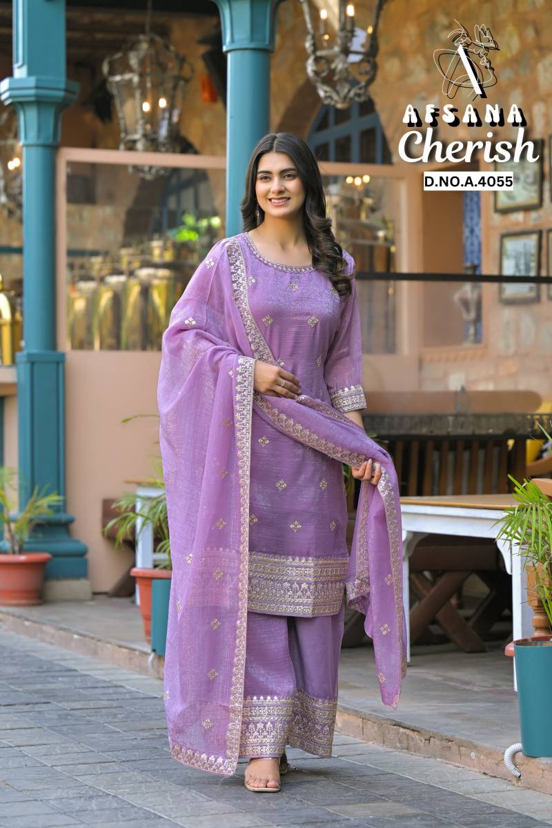 Afsana Cherish Fandy Crush Embroidered Readymade Suit
