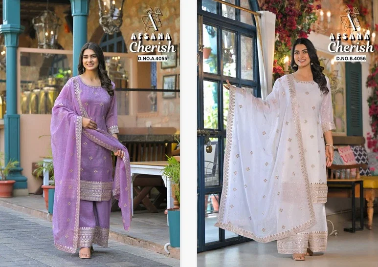 Afsana Cherish Fandy Crush Embroidered Readymade Suit