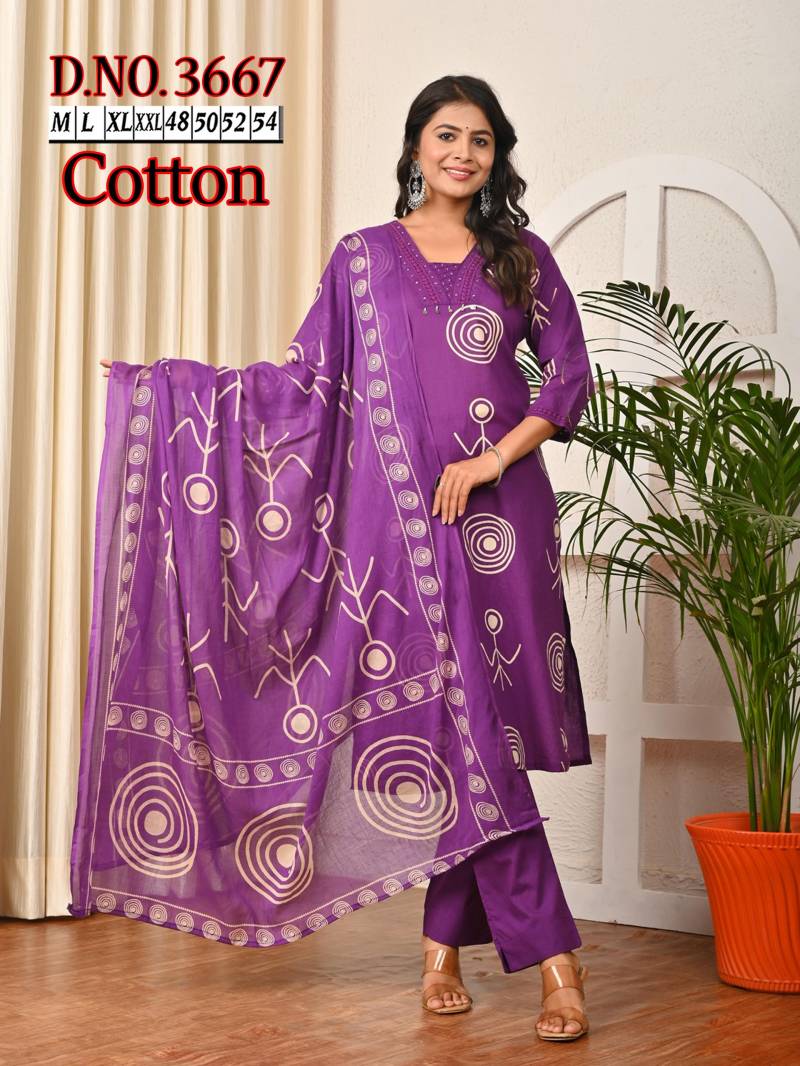 Naisha K 150 Vol 3 Cotton Readymade Plus Size Collection