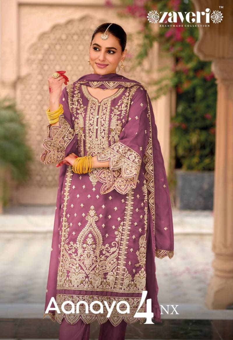 Zaveri Aanaya 4 Nx Organza Ready Made Collection