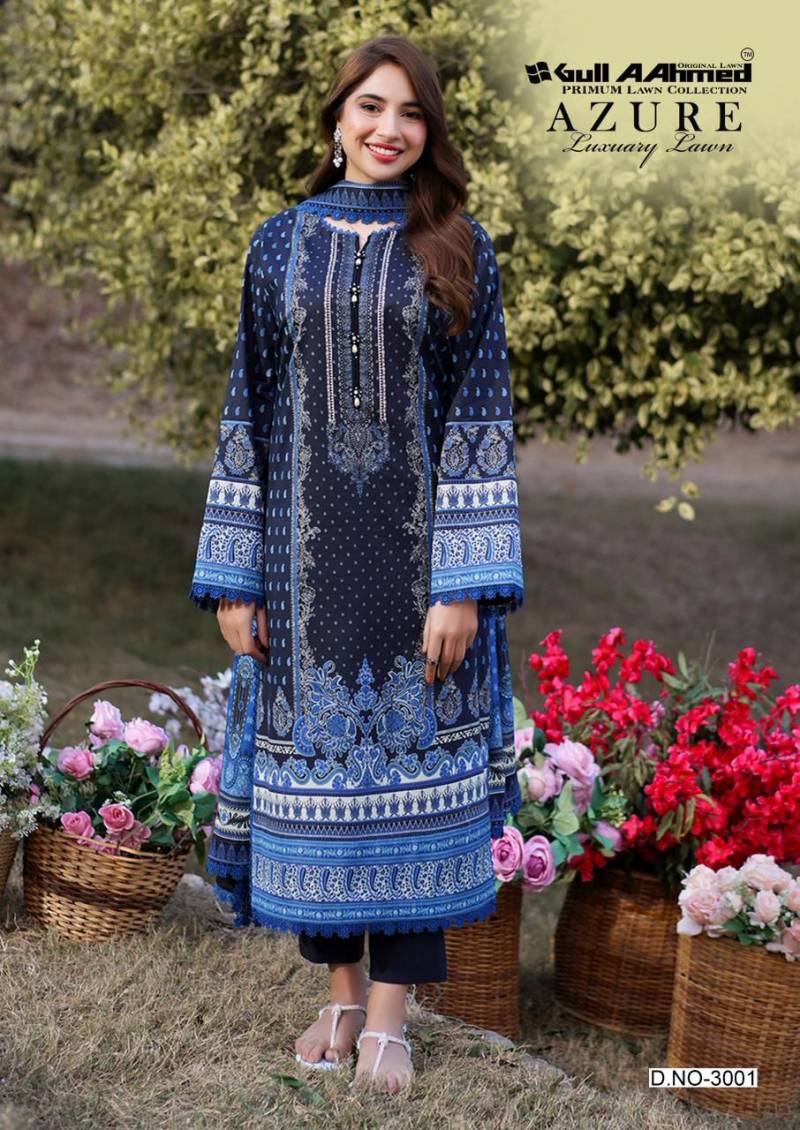 Gull A Ahmed Azure Vol 3 Lawn Printed Dress Material