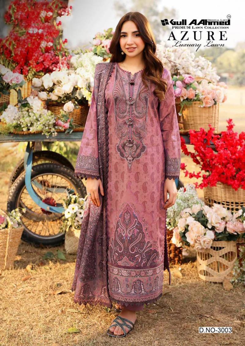 Gull A Ahmed Azure Vol 3 Lawn Printed Dress Material