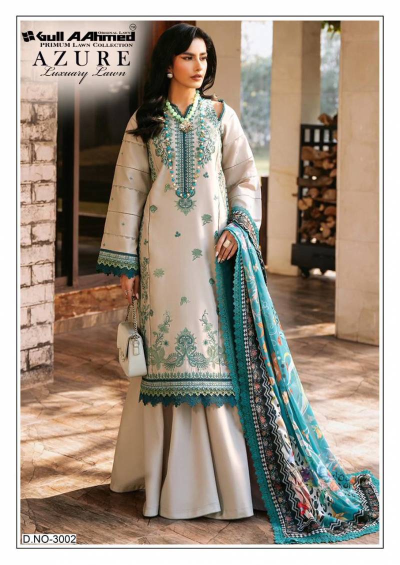 Gull A Ahmed Azure Vol 3 Lawn Printed Dress Material