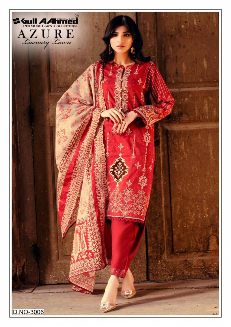 Gull A Ahmed Azure Vol 3 Lawn Printed Dress Material