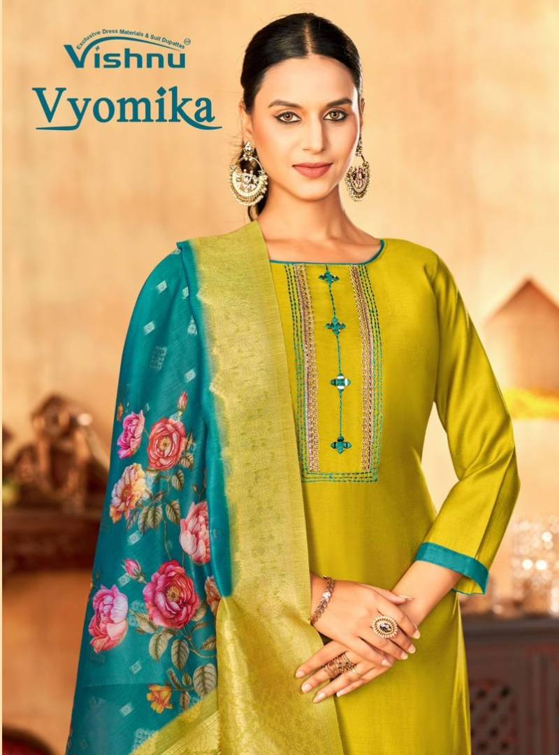 Vishnu Vyomika Gadwal Silk Fancy Dress Material