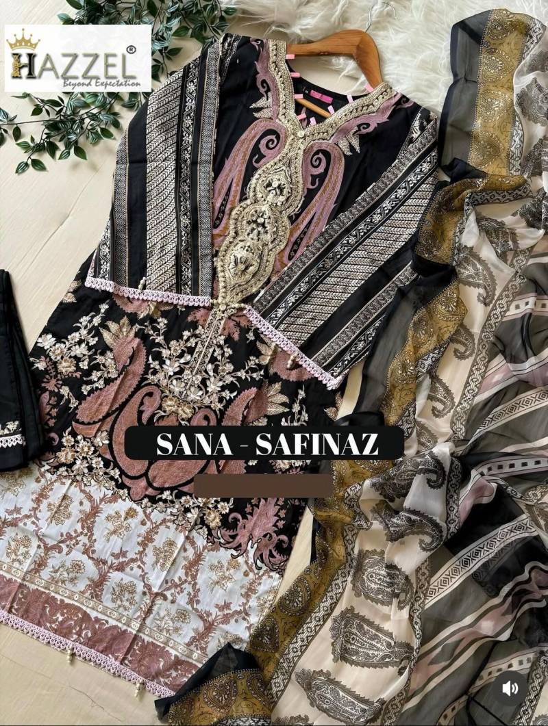 Hazzel Sana Safinaz 0345 Chiffon Dupatta Pakistani Salwar Kameez
