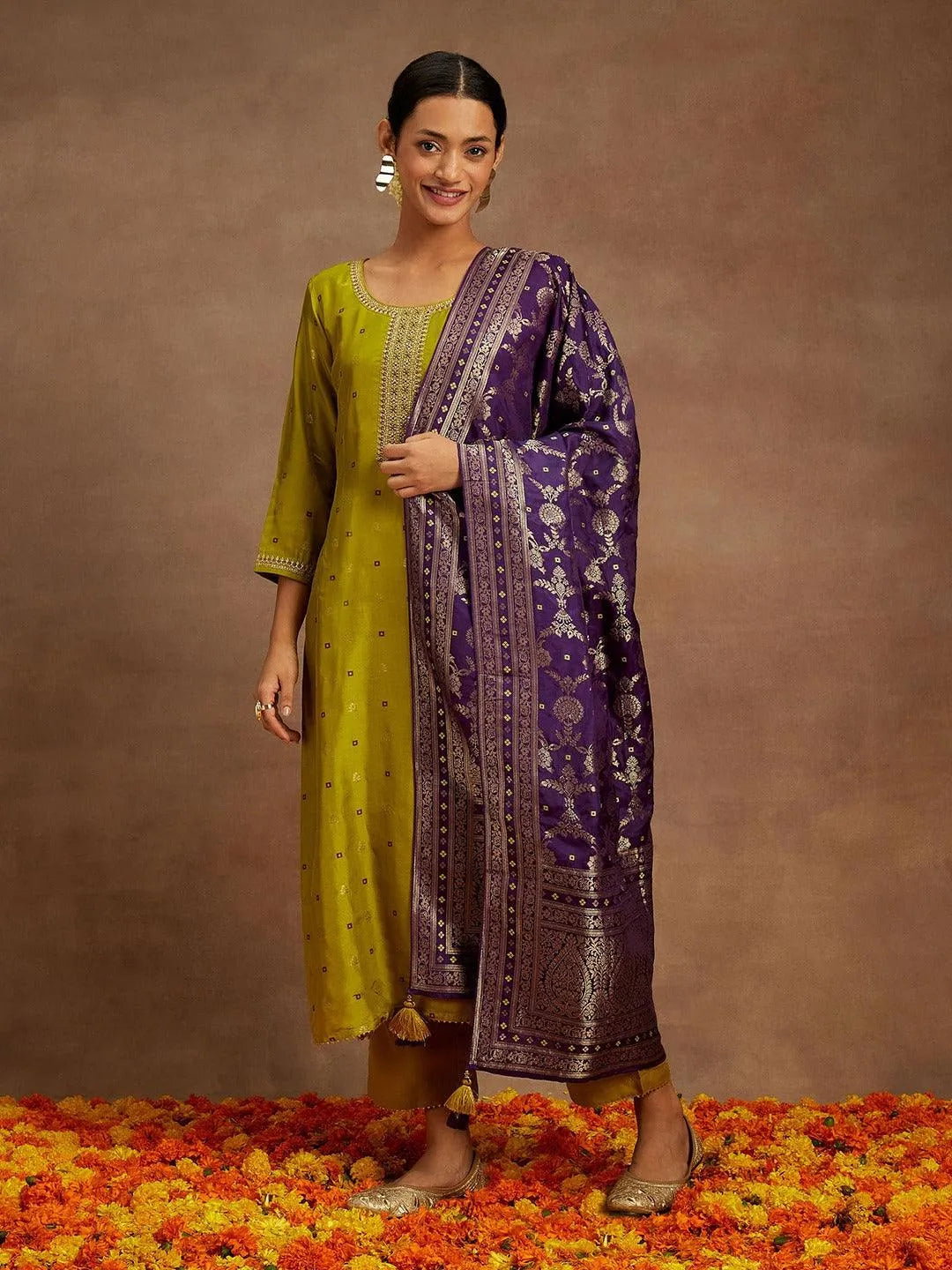 Navya Kurti 109 Party Wear Embroidery Worked Pure Silk Blend with Pant and Dupatta Set 