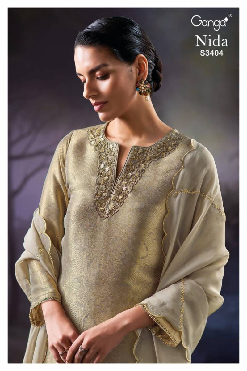 Ganga Nida Bemberg Silk Jacquard Salwar Kameez