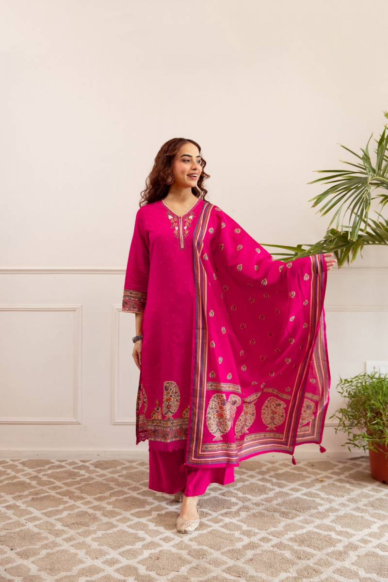 Naisha K 156 Modal Silk Digital Printed Kurti Bottom With Dupatta