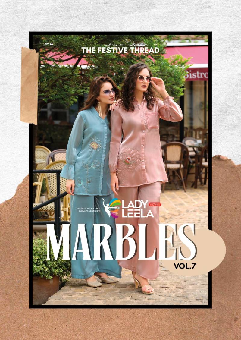Lady Leela Marbles 7 Viscose Silk Co Ord Set